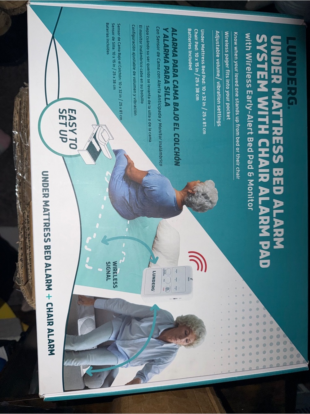 NEW Under Mattress Bed Alarm also comes with Wireless Creee ge hair Alarm Pad